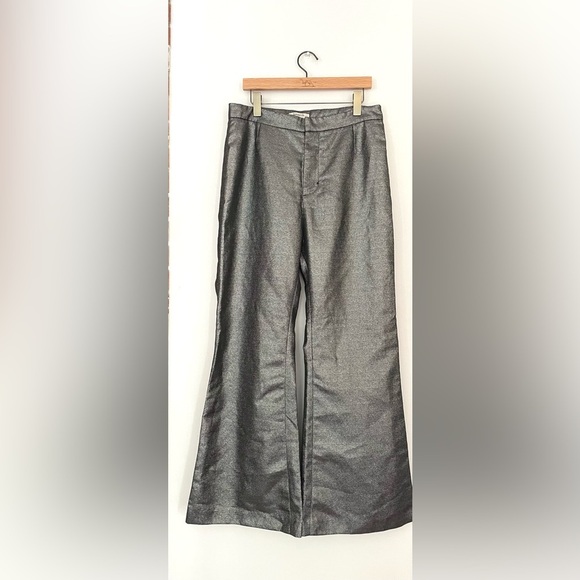 House of CB Metallic Gray Wide-Leg Pants - Picture 8 of 10